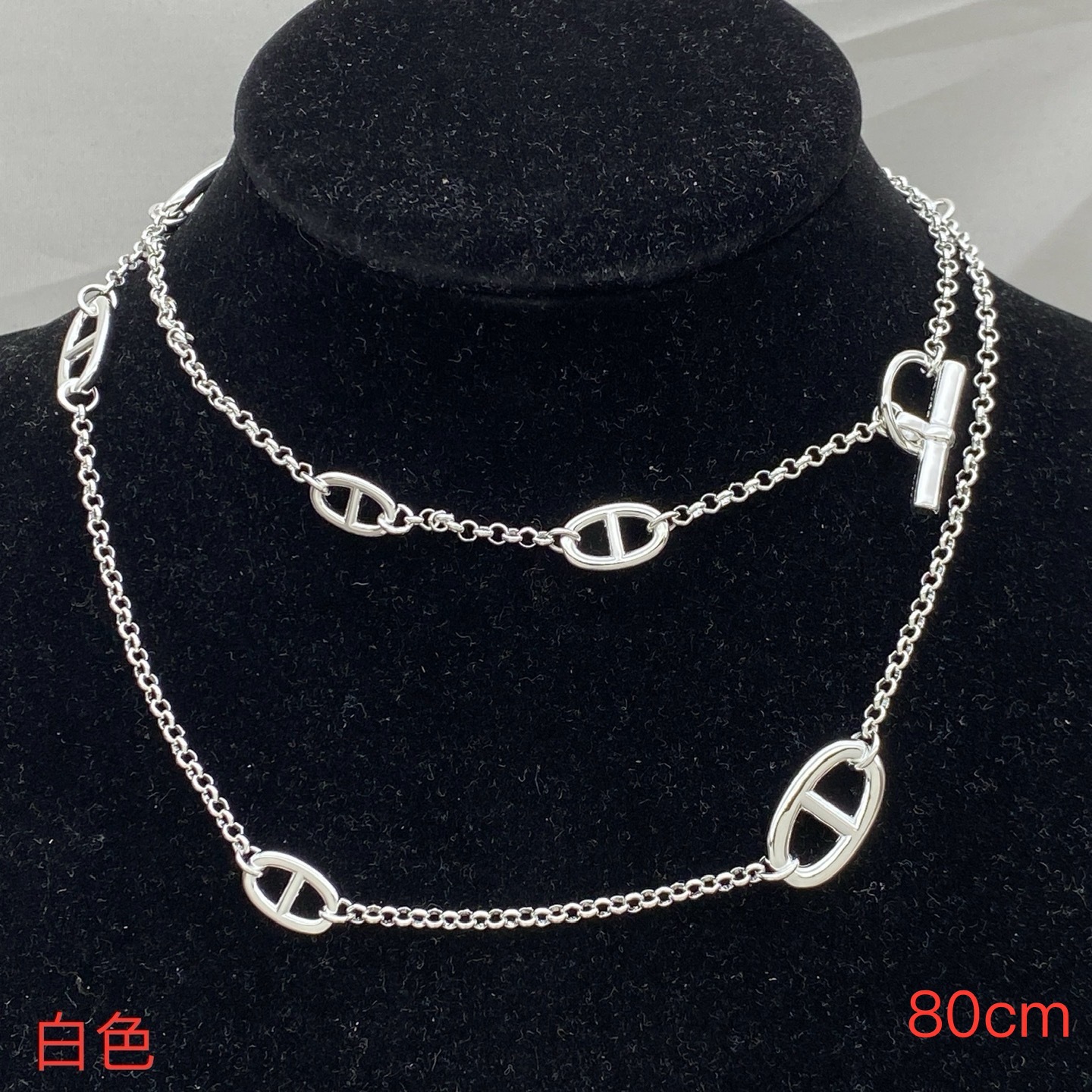 Hoogwaardige, gepersonaliseerde, veelzijdige ketting in Hermès-stijl met varkensneusdesign, Europees-Amerikaans ontwerp, eenvoudig en modieus, voor