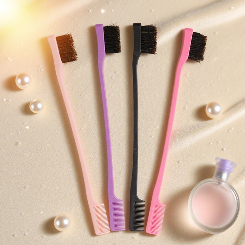 Source Factory Double-Ended Makeup Brush Eyebrow Brush Household Hair Wax Broken Hair Modification Brush Portable Beauty Tool Hair Dyeing Brush