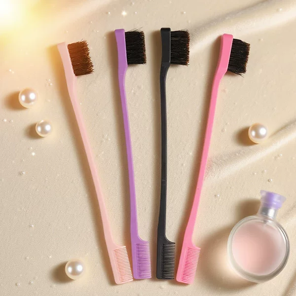Source Factory Double-Ended Makeup Brush Eyebrow Brush Household Hair Wax Broken Hair Modification Brush Portable Beauty Tool Hair Dyeing Brush