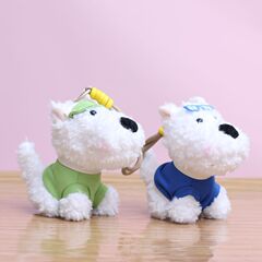 インターネット有名人のスウェットシャツウエストハイランド子犬ペンダントかわいいぬいぐるみ人形バッグペンダントキーホルダー人形人形
