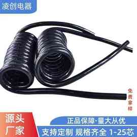 供应各种规格TPU螺旋弹簧线电力传输电线电缆电源弹簧伸缩螺旋线