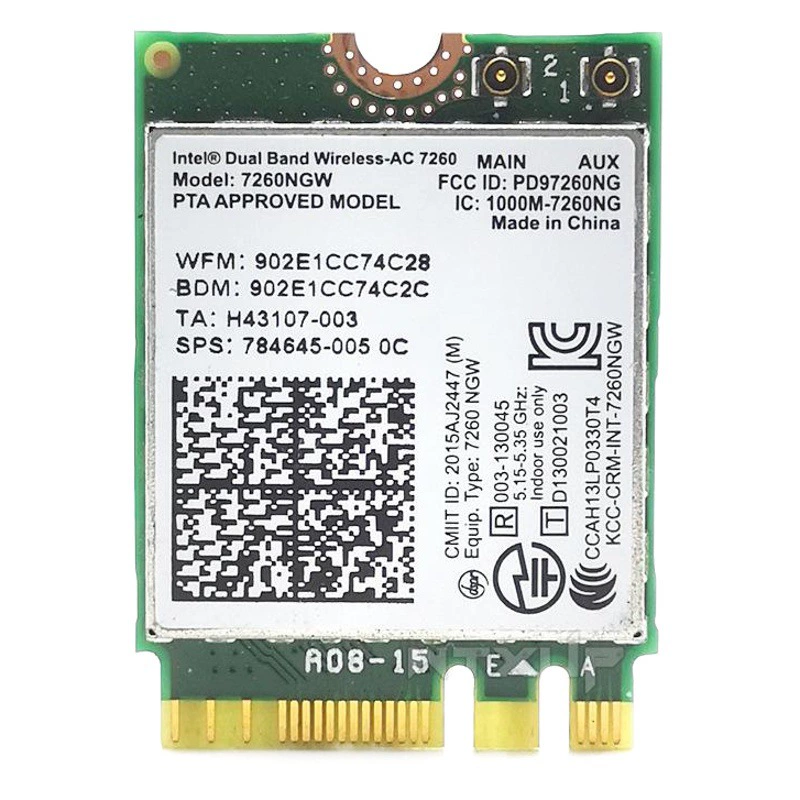 7260NGW AC 1200 м 2,4G/5G двухдиапазонный гигабитный M2 Встроенная беспроводная сетевая карта Wi-Fi 4,0 Bluetooth