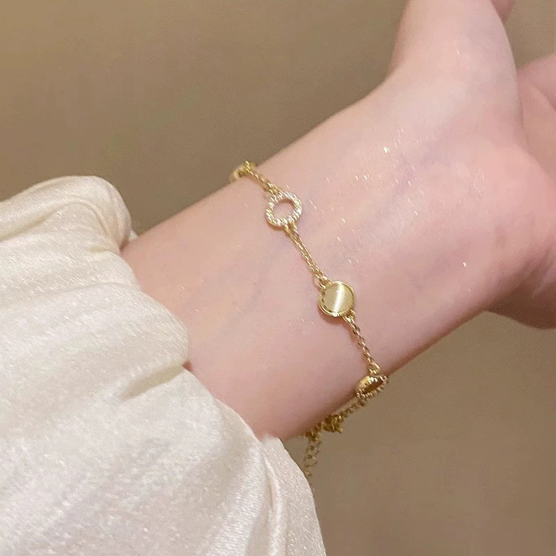 Round Zircon Bracelet Beads, 925 Silver Sample, Simple Elegant Charm (Multiple Codes)