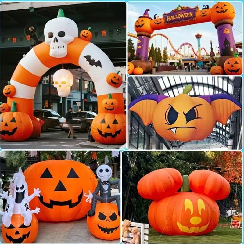Halloween infláble ojos del demonio vampiro demonio mayordomo demonio calabaza cráneo modelo de aire dibujos animados de Pascua