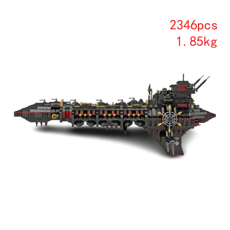 Cross-border Hot-selling In-stock MOC-161010 Small Particle Assembly Building Block Toy Space Battleship DIY Model_voghion.com