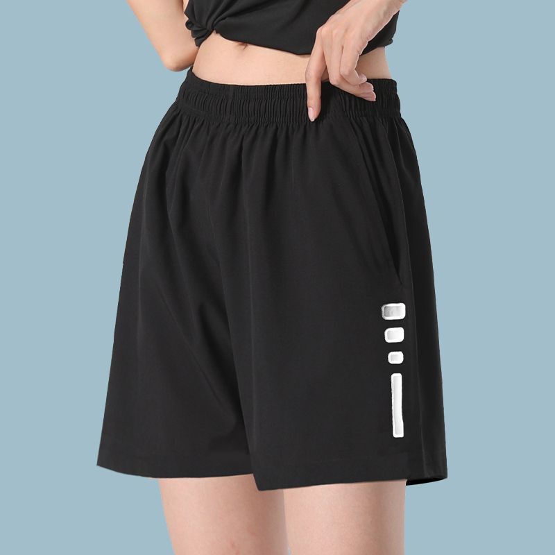 Women's Summer Thin Quick-Dry Plus-Size Sports Shorts for Fitness Training Running, Ice Silk Casual Thin Five-Point Shorts