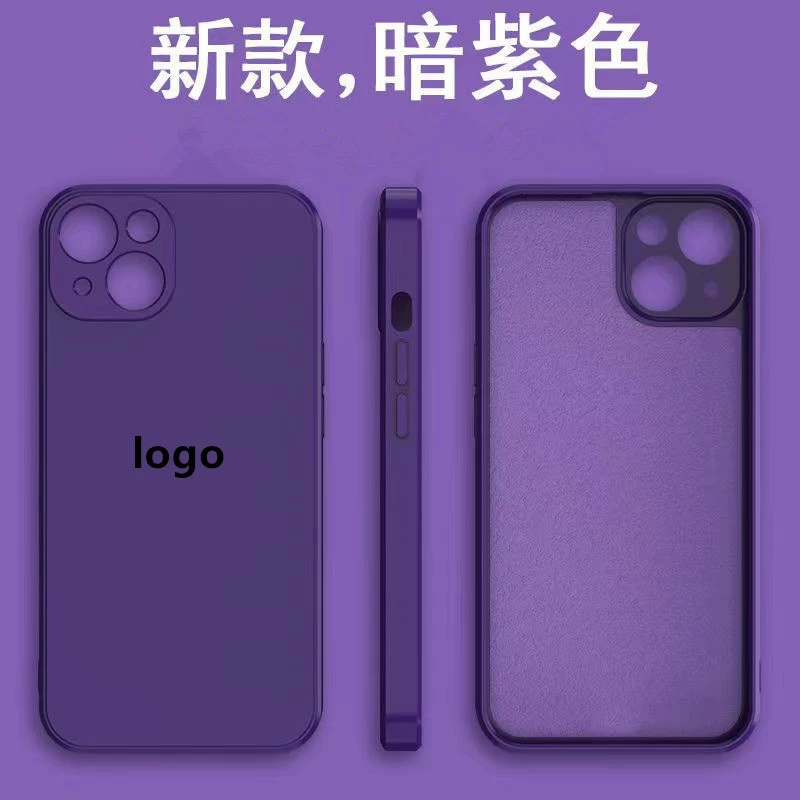 Apple, совместимый чехол для iPhone 15, силиконовый защитный чехол, 14 Pro Max, простой и элегантный дизайн, защита от падений