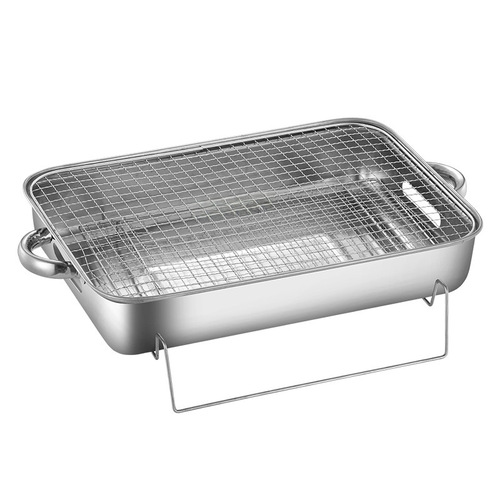 Outdoor barbecue grill camping Japanese-style desktop barbecue grill convenient fruit wood charcoal lazy home outdoor barbecue stand