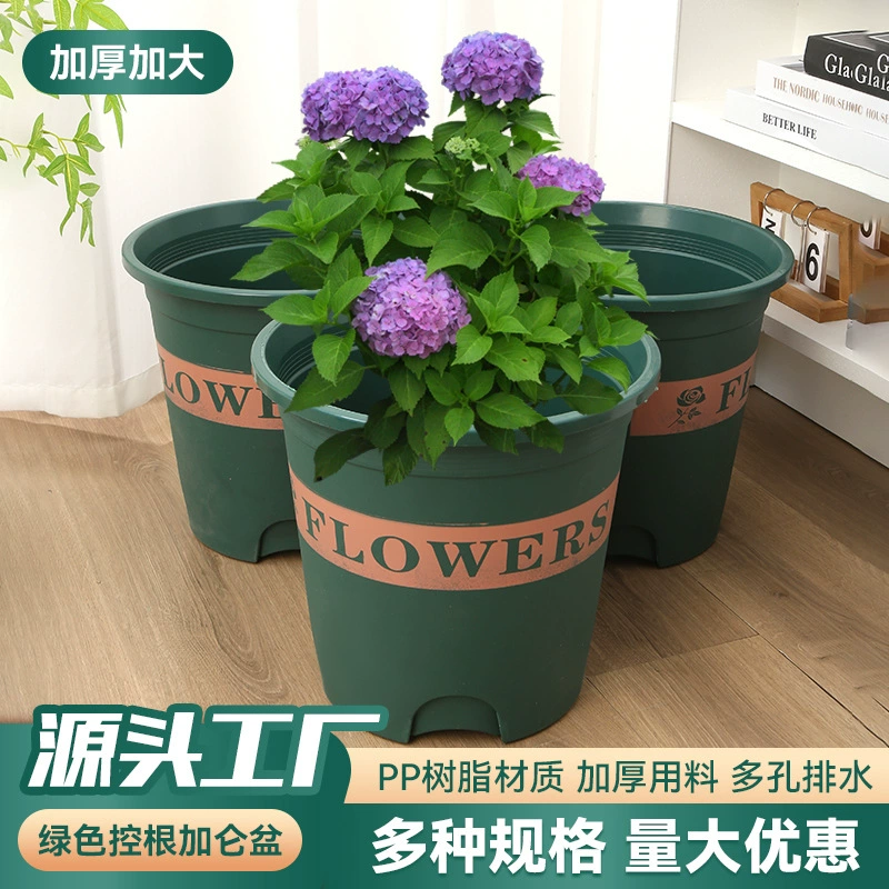 Горшок для растений с контролем корней, утолщенный дышащий горшок для суккулентов, оптовый горшок для роз зеленого цвета, большой галлонный горшок.