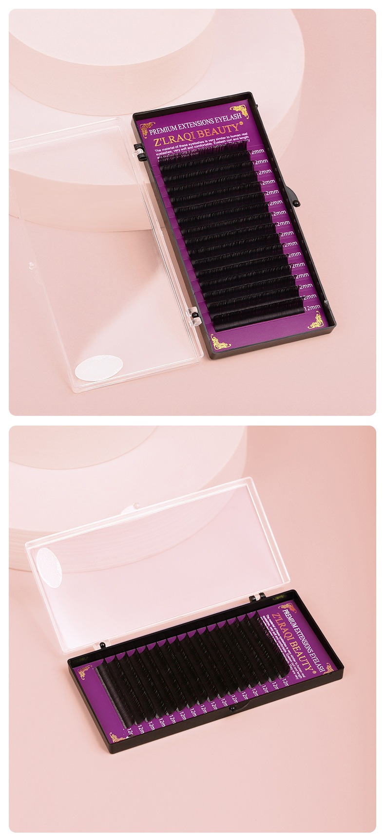 The new 16-row round hair eyelash extensions for babies feature curved c and b curls, closely arranged single eyelashes that are naturally soft undefined