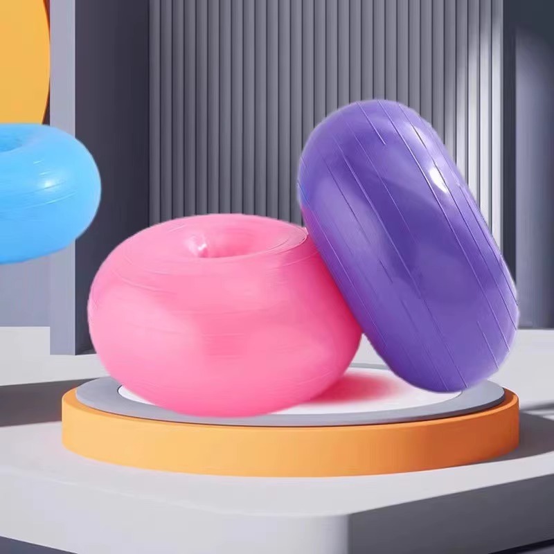Pelota de yoga de pilates donut bola de manzana engrosada a prueba de explosiones ejercicio fitness recuperación posparto equilibrio estable hemisferio