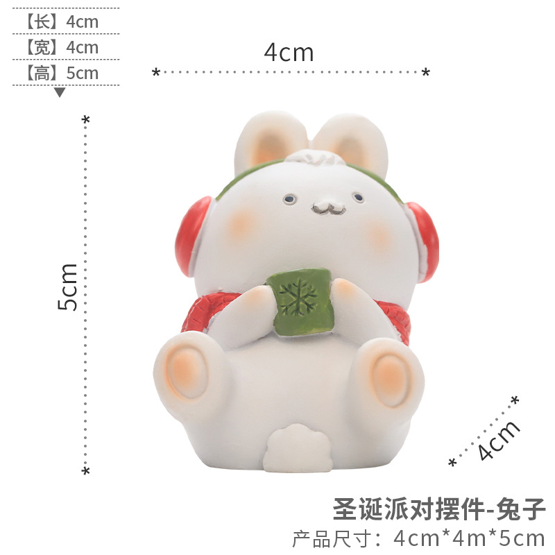 Zakka decoración de Navidad creativa ins decoración de escritorio del hogar coche de dibujos animados pequeña decoración regalo de vacaciones