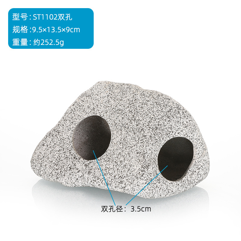 Suministros para mascotas Acuario Tanque de peces Decoración de paisajismo Tanque de barro de arena púrpura Casa de camarones Cichlid Tanque de refugio Tanque de cría Casa de peces