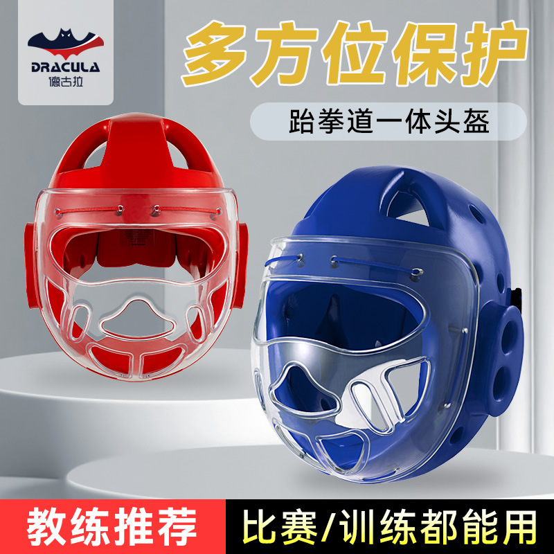 Taekwondo Mask Head Protection for Adults, Boys and Girls, Karate Boxing and Sanda Full Protective Helmet Face Protection