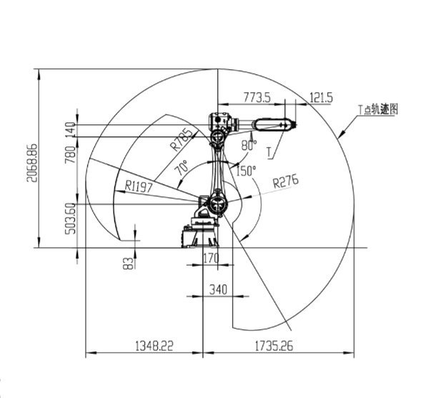 工博士机器人 GBS20-C1735 负载20kg 臂长1735mm 适用于码垛搬运