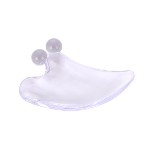 Facial Gua Sha Board, Crystal Transparent Non-Jade Roller, V Face Slimming Beauty Board, Eye Muscle Wand, Facial Massager