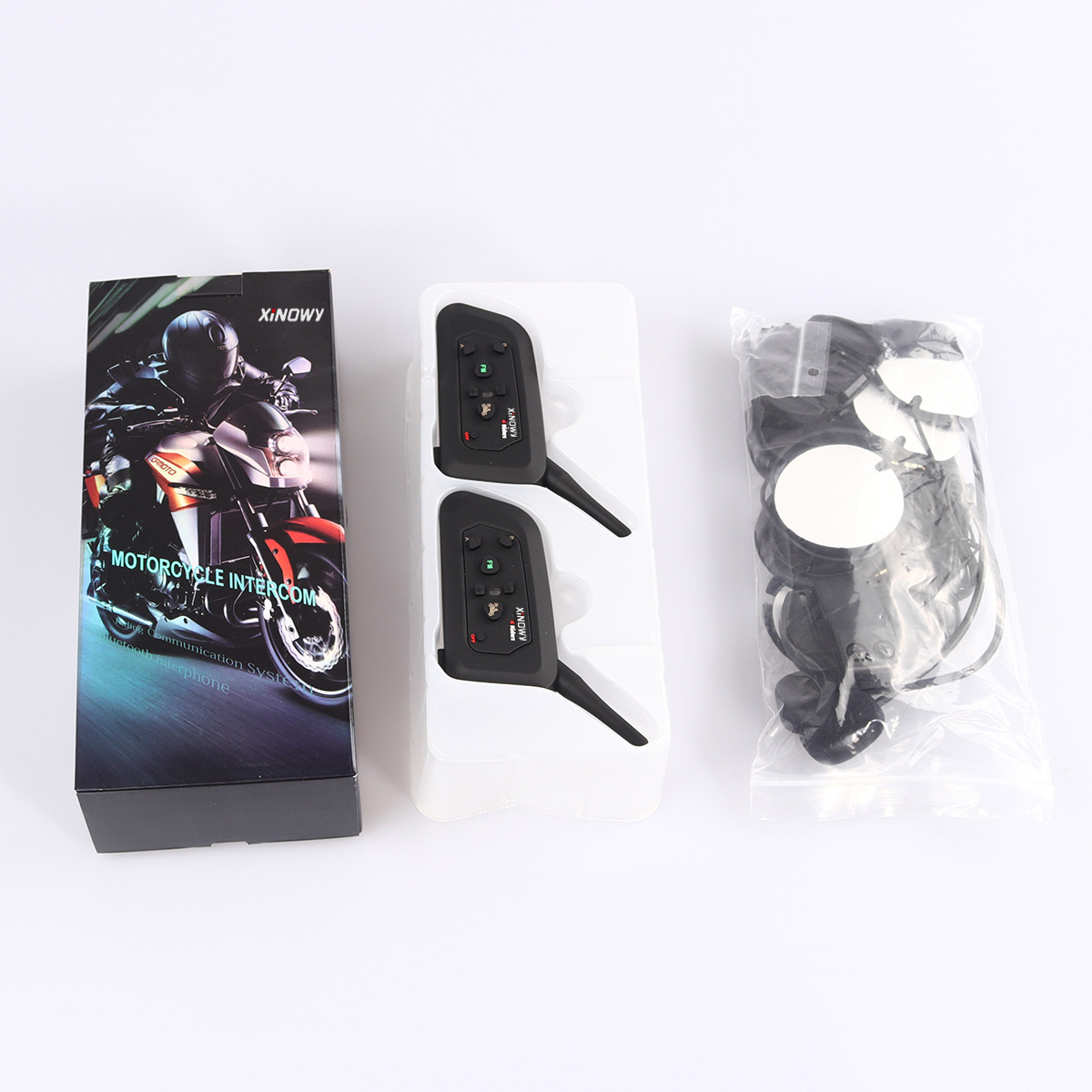 Xinowy Brand V4Pro4-Person Simultaneous Intercom Motorcycle Helmet Bluetooth Headset Riding Helmet Intercom Headset