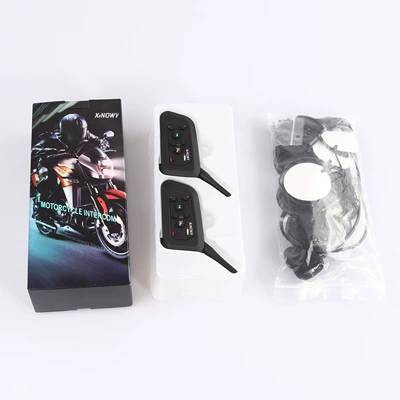 Xinowy Brand V4Pro4-Person Simultaneous Motorcycle Helmet Headset - xinny-v4-pro-35mm-double-package
