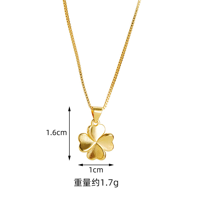 Vietnam Sha Jin lujo ligero de lujo colgante de cuatro hojas mujer moda universal simple diy Yiwu joyería suministro mayorista