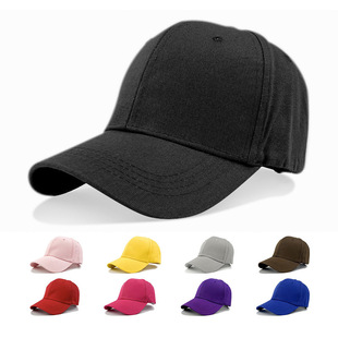 New Light Plate Hard Top Pure Cotton Baseball Cap Simple Sunshade and Sun Protection Advertising Hat Embroidered Solid Color Peaked Cap Wholesale