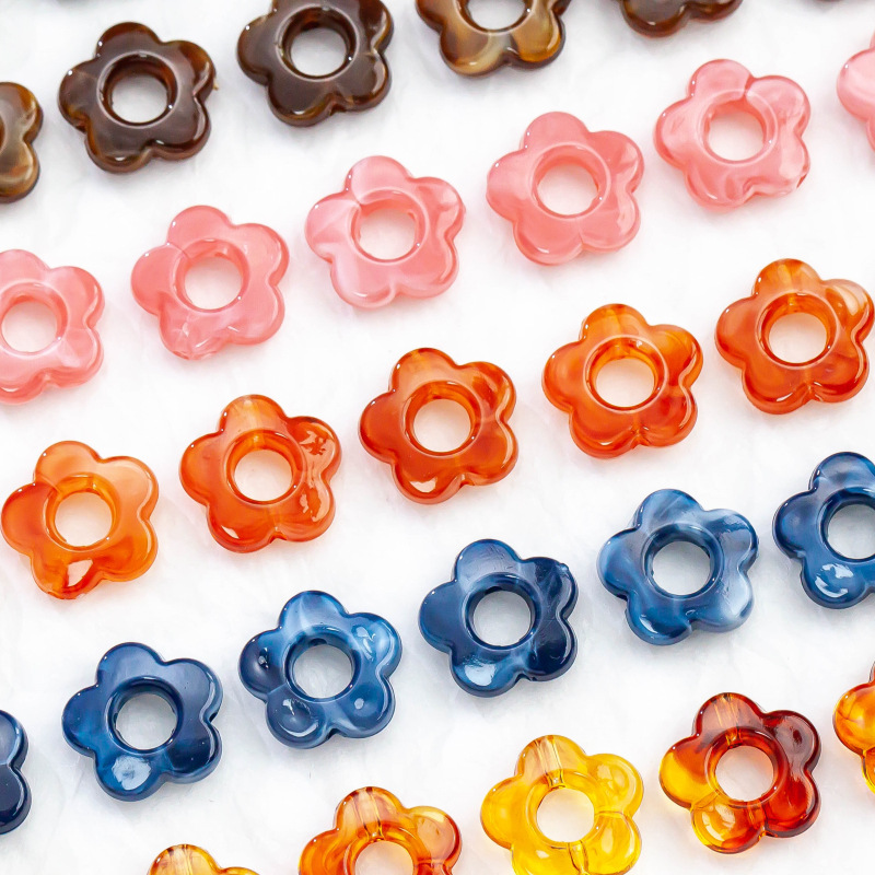 50 PCS/Package 14*14mm Hole 1~1.9mm Acrylic Flower DIY Jewelry Accessories Beads display picture 2