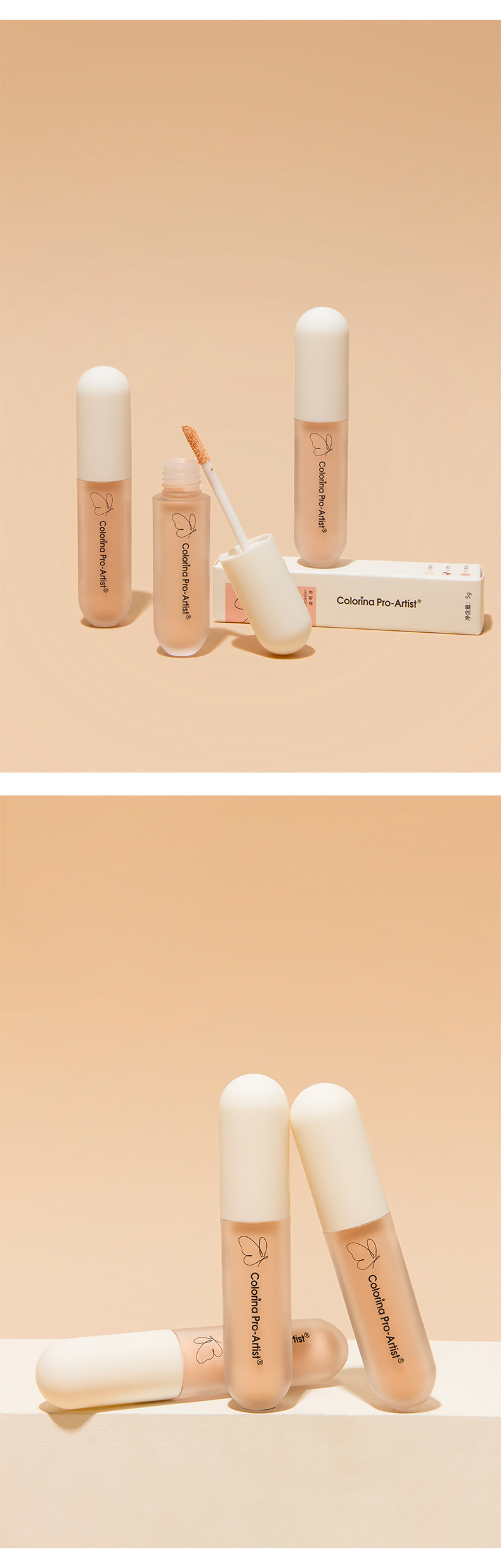 Cross-border makeup facial concealer, long-lasting and adherent three-color concealer, non-powdering concealer, brand wholesale cosmetics undefined