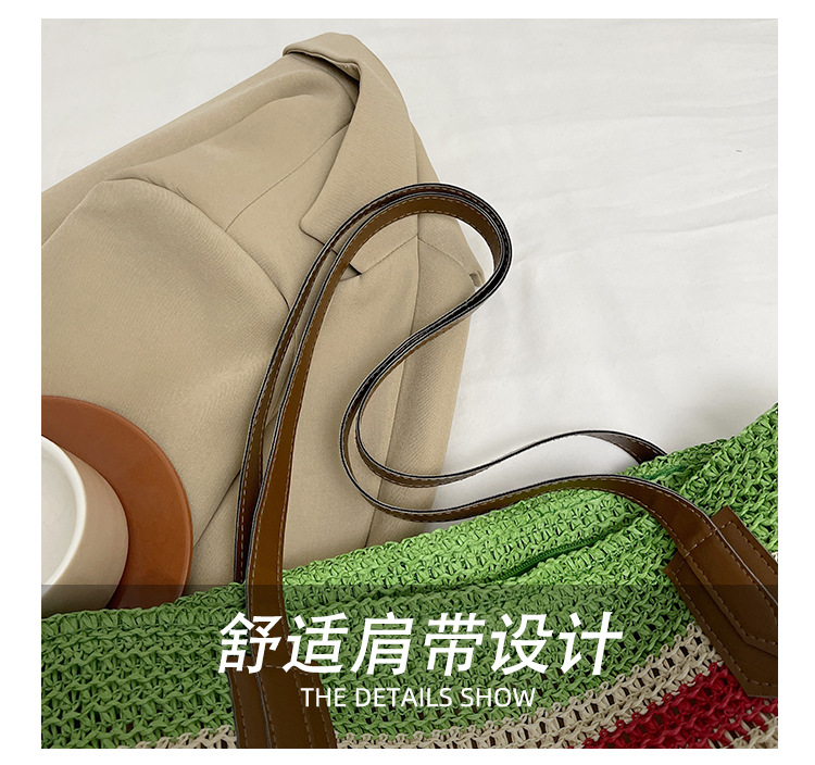 Wholesale of new straw woven bags for Spring 2025, large-capacity cross-border trendy and fashionable tote bags, casual commuting underarm bags undefined