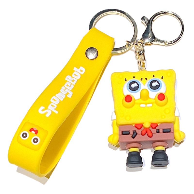Dibujos animados Bob Esponja Llavero Lindo Pai Big Star Doll Colgante Bolso de coche Llavero Pareja Regalo pequeño