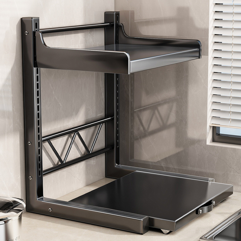 Rice Cooker Storage Rack, Multi-Functional Microwave Oven Rack, Kitchen Appliance Countertop, Household Pull-Out Multi-Layer Storage Rack Rice Cooker Storage Rack, Multi-Functional Microwave Oven Rack, Kitchen Appliance Countertop, Household Pull-Out Multi-Layer Storage Rack