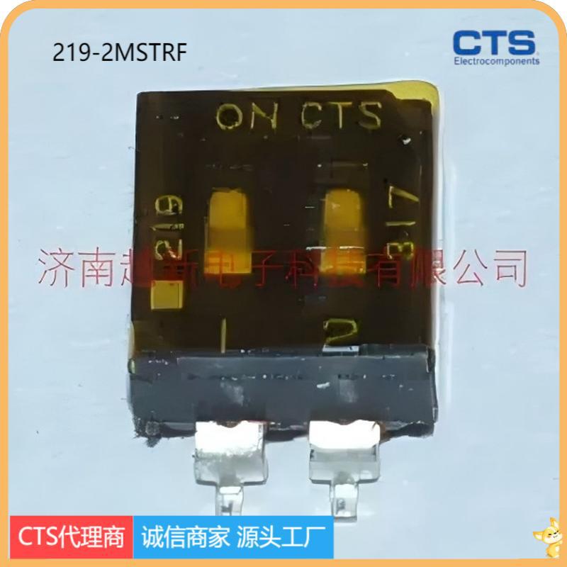 CTS 219-2MSTRF  2位贴片CTS拨码开关2.54mm标准脚距DIP指拨开关