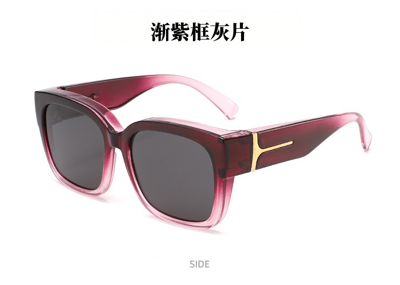 T-förmige neue europäische und amerikanische Cross-Border-Sonnenbrille, passend über Brillen, polarisierte Sonnenbrille, Herren- und Damenbrillen, Amazon
