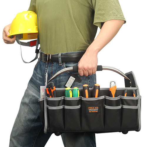 wessleco tool box large capacity wear-resistant portable electrician tool storage box multifunctional hardware tool box