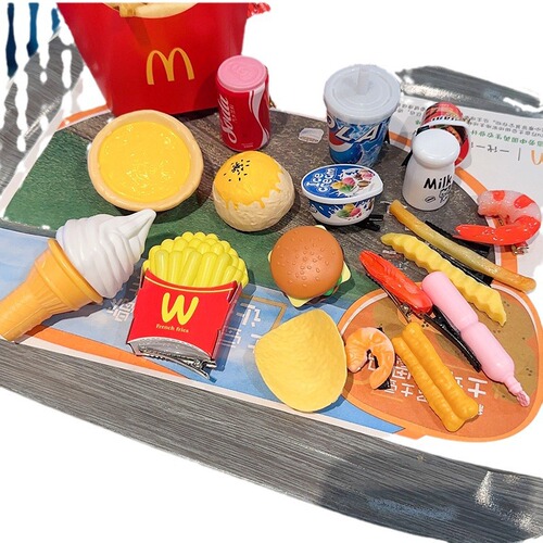 Internet celebrity simulation food hairpin McDonald's French fries burger hair accessories cola drink headwear night market supply wholesale