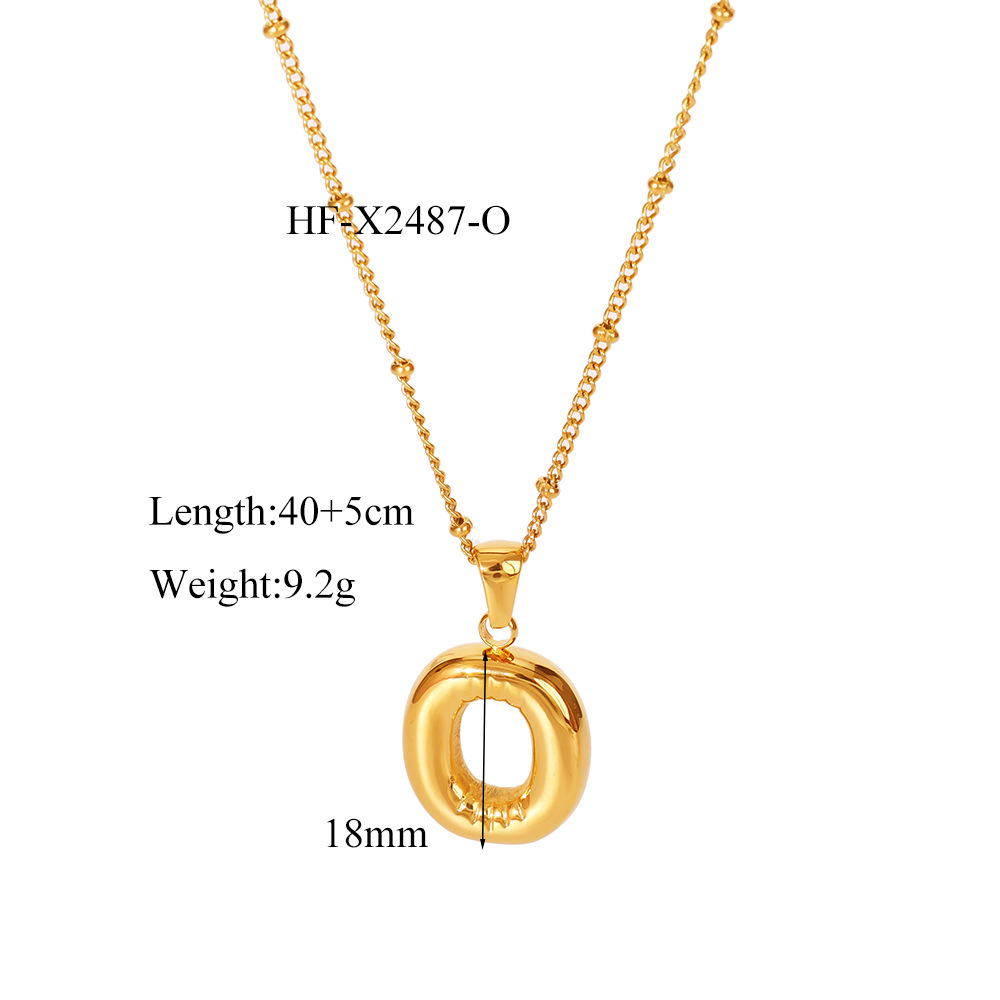 12g Weight Titanium Steel Pendant Material Pendant Necklace Classification Titanium Steel Chain Material cable chain Chain Type 1 Piece Quantity Daily Occasion Titanium Steel Material Letter Pattern All Seasons Season Women's Gender Plating Design Modern Style, Simple Style Style Wholesale Jewelry Modern Style Simple Style Letter Titanium Steel Plating Cable Chain Pendant Necklace 10