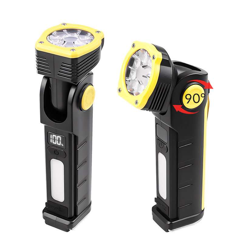 Cross-border New Product LED Dual Source Work Light With Magnetic Hook 90°Rotating Digital Display Multifunctional_voghion.com