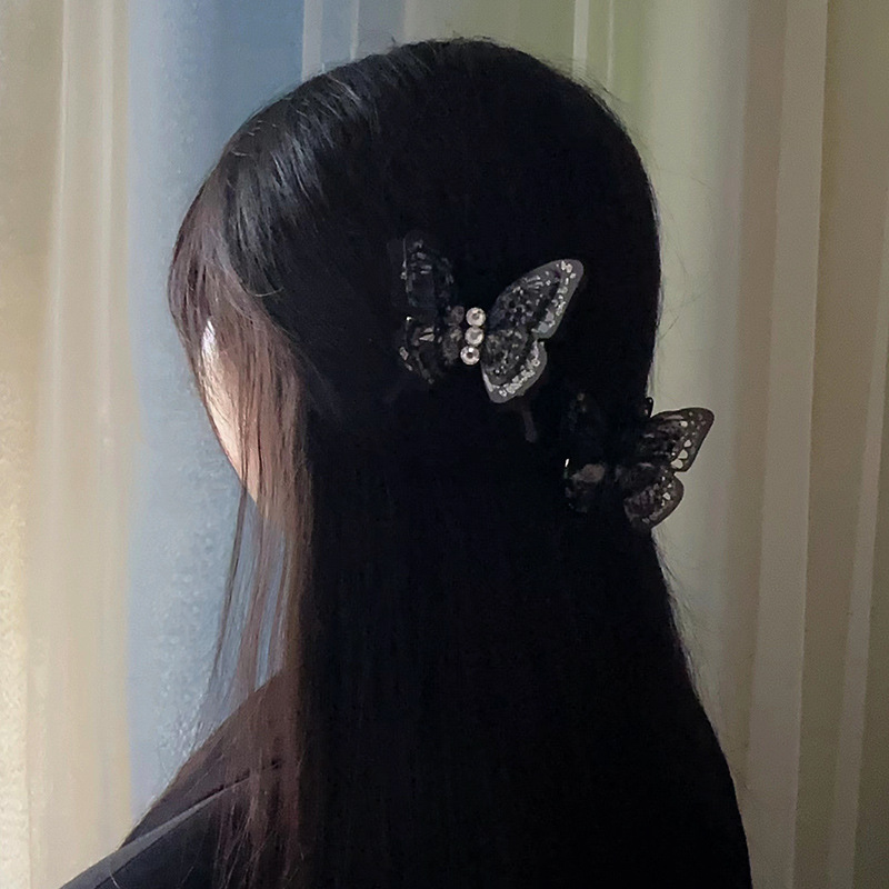Butterfly Hair Clip Niche Design Multi Layer Ancient Style Pin_voghion.com