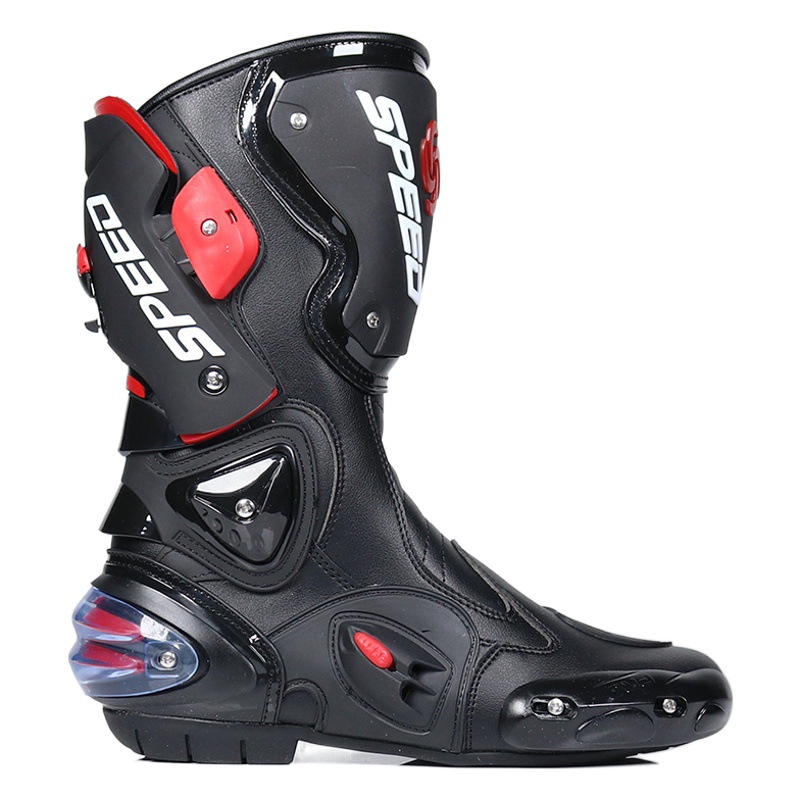 Zapatos de montar en motocicleta botas de montar a campo traviesas botas largas de carreras de carretera cuatro estaciones motocicleta resistente a la caída bicicleta de montaña larga