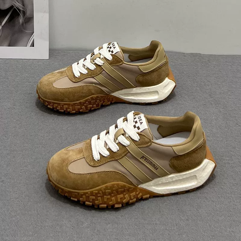 Европейские товары сломали обувь папы для женщин осень 2024 новая супер пожарная немецкая тренировка обувь с толстой подошвой маленькая спортивная повседневная обувь