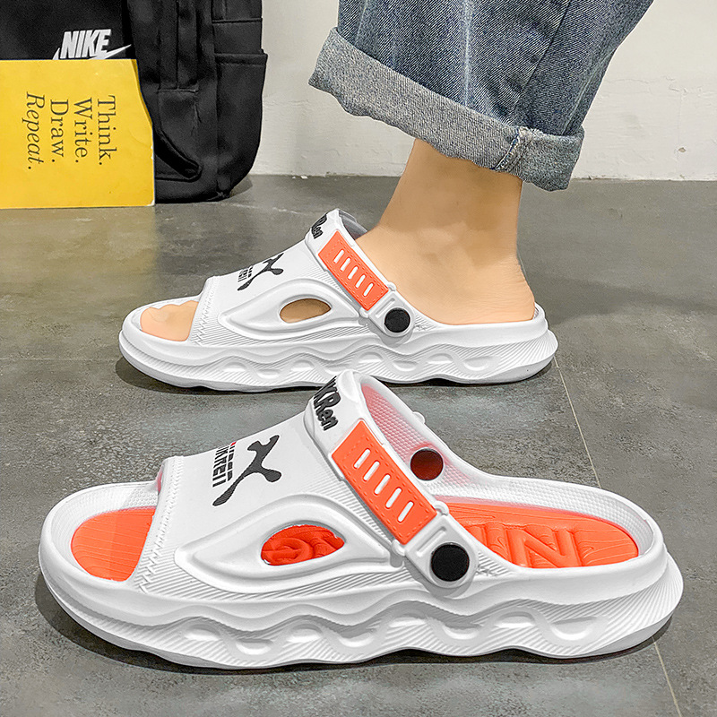 Sandalias de verano para hombres, antideslizantes y desodorantes, talla grande 46, sensación de pisar mierda, deportes juveniles, conducción, zapatillas de playa de doble uso