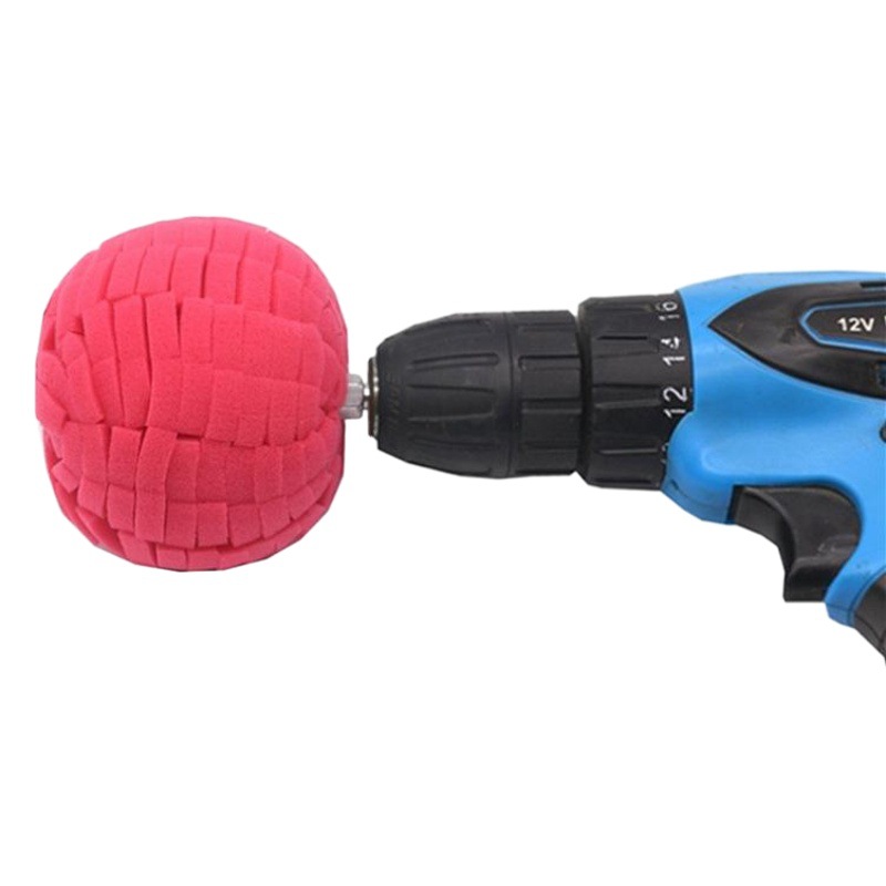 Venta al por mayor detalles de belleza coche cero pulido esponja cónica pulido rueda cubo medio malla esponja cepillo mango diámetro 6mm