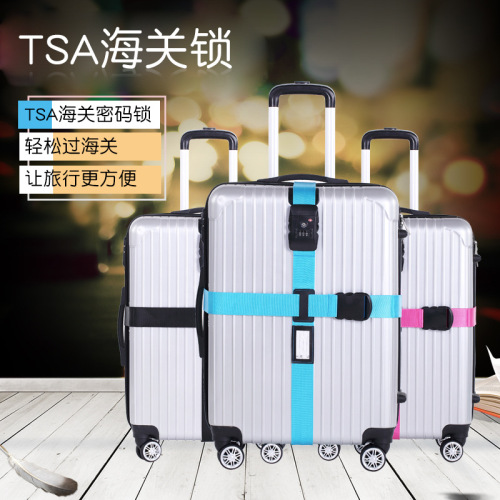 TSA Trolley Case Seat Belt Customs Lock Belt Lock Binding Belt Cross Packing Belt Thickened Binding Belt