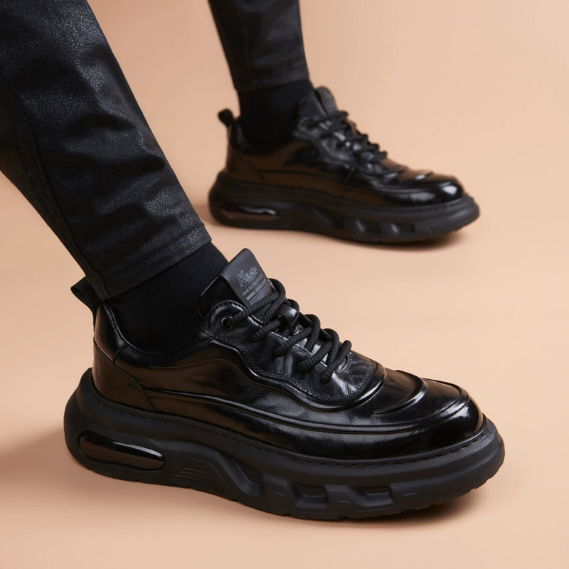 Мужские толстые кожаные ботинки для мальчиков мужские туфли супер огненные мужские туфли