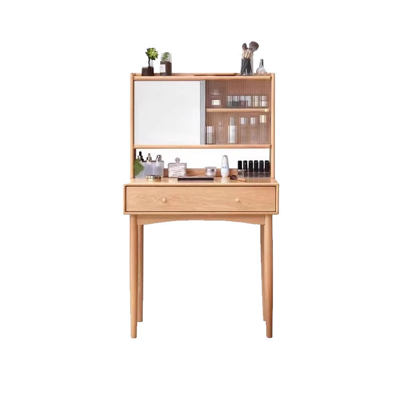 Comodador de madera maciza pequeño dormitorio moderno simple mesas de maquillaje escritorio todo en 2025 nuevo espejo de maquillaje