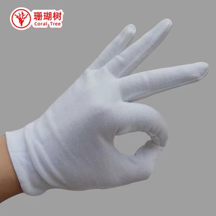 东莞深圳厂家 劳保防护棉手套 白色棉手套 作业棉手套 批发
