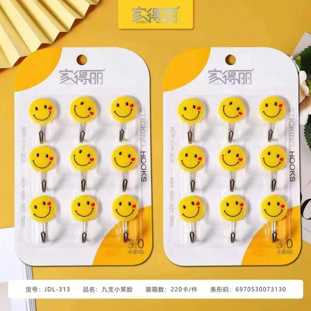 Tres ganchos viscosos transparentes de fresas rosa ganchos viscosos de dibujos animados ganchos viscosos multifuncionales para hogares dormitorios para estudiantes