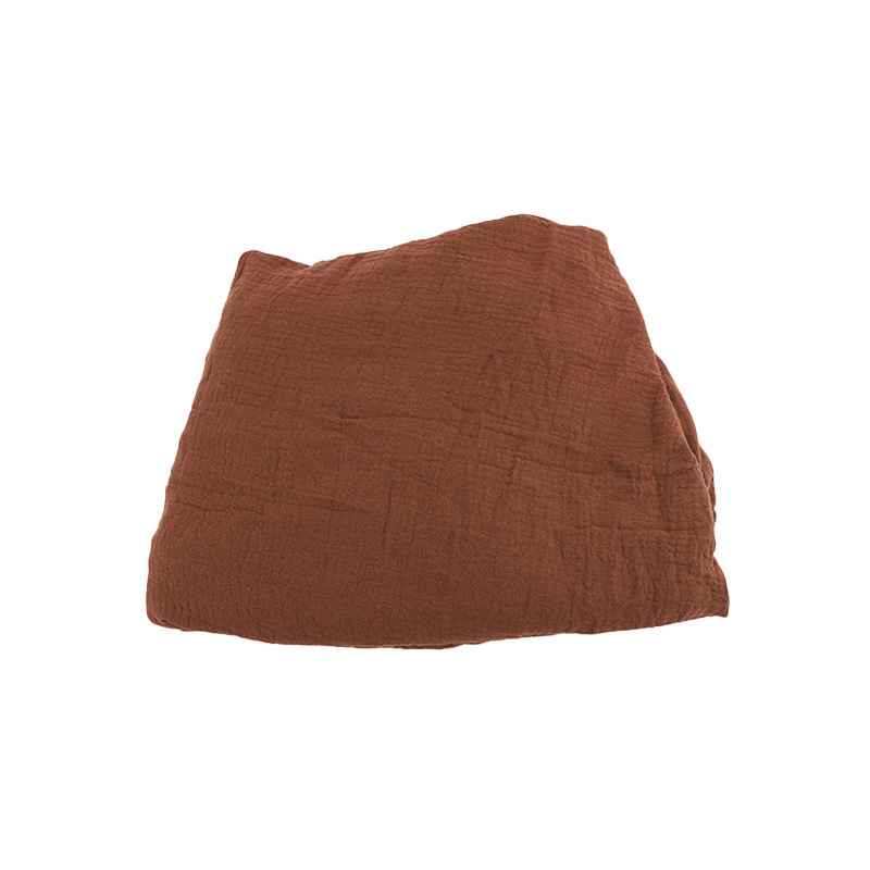 Nuevos productos transfronterizos de tela de algodón, cama de algodón para bebés de color sólido, cama de algodón de doble capa, sábanas suaves y transpirables