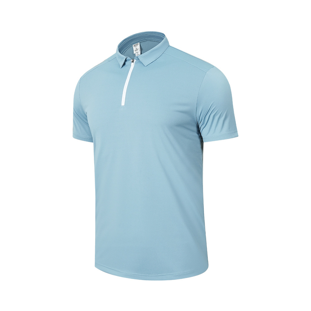 Dijia rápido secado camiseta deportiva Casual medio cremallera blusa con solapa de manga corta polo camiseta de tenis entrenamiento ropa de fitness