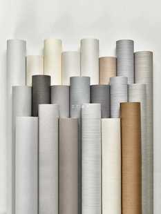 Modern Simple Plain Non-Woven Wallpaper Living Room Bedroom American Linen Engineering Wallpaper Pure Color Background Wall Cloth