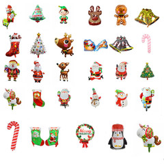 クリスマスアルミ膜風船クリスマス老人雪だるまクリスマスツリー装飾玩具アルミ箔風船卸売り