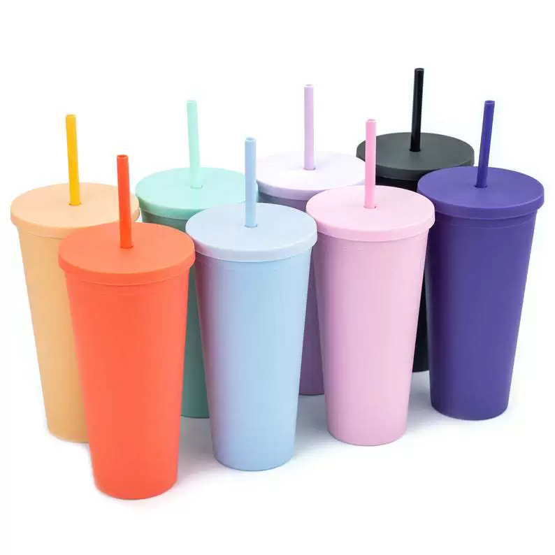 Двухслойный пластиковый стакан, 24 унции